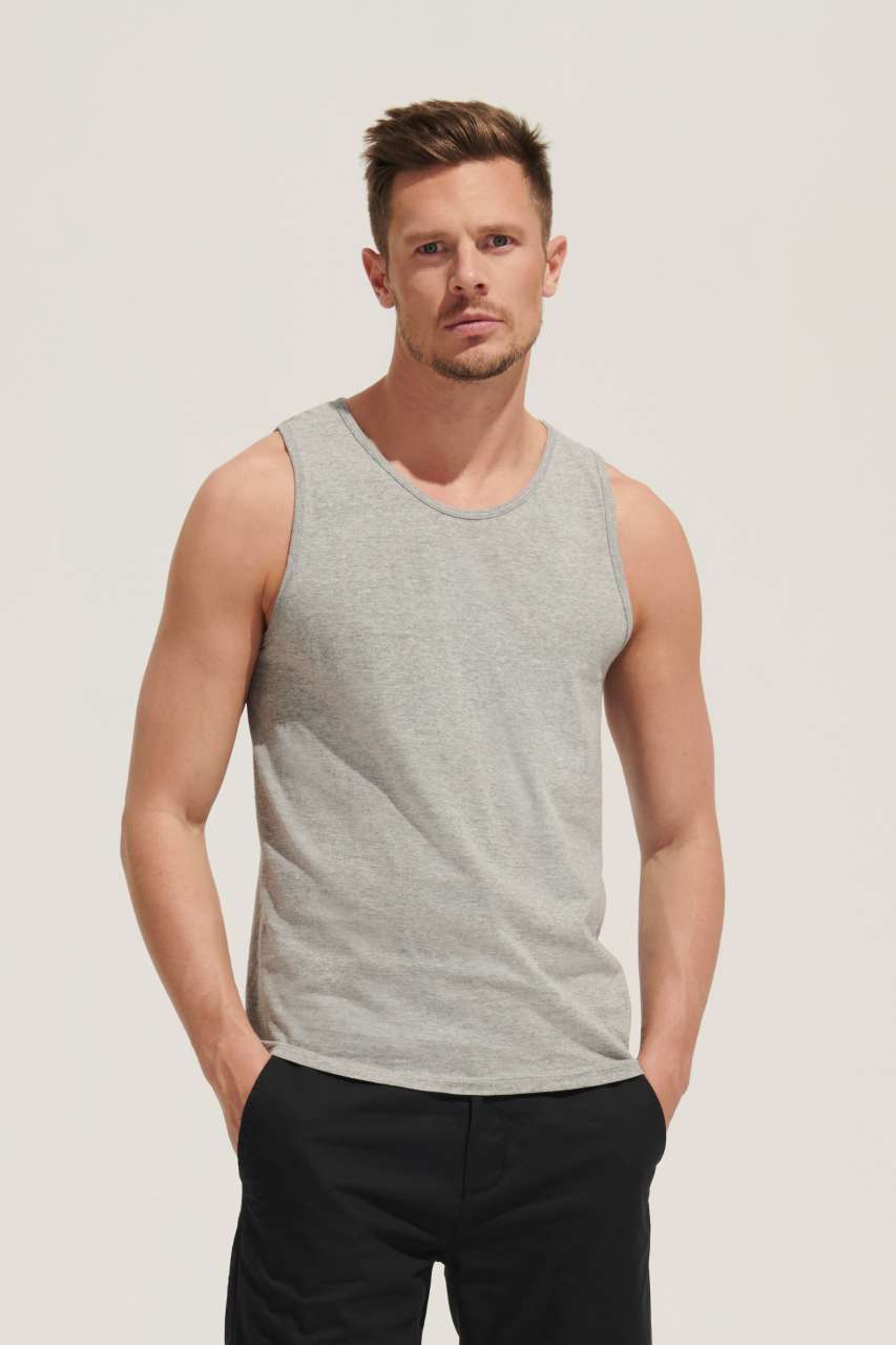 SOL'S JUSTIN - MEN'S TANK TOP - Deep Black - Model