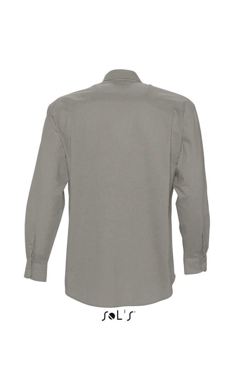 SOL'S BOSTON - LONG SLEEVE OXFORD MEN'S SHIRT - Silver - Additional