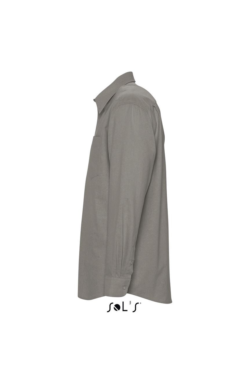 SOL'S BOSTON - LONG SLEEVE OXFORD MEN'S SHIRT - Silver - Additional