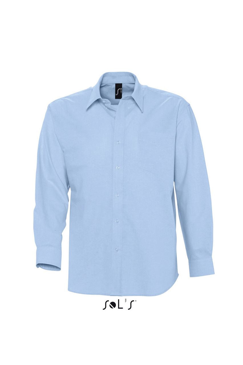 SOL'S BOSTON - LONG SLEEVE OXFORD MEN'S SHIRT - Sky Blue - Main