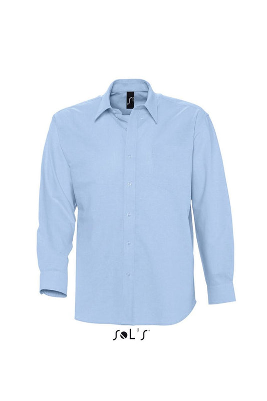 SOL'S BOSTON - LONG SLEEVE OXFORD MEN'S SHIRT - Sky Blue - Main