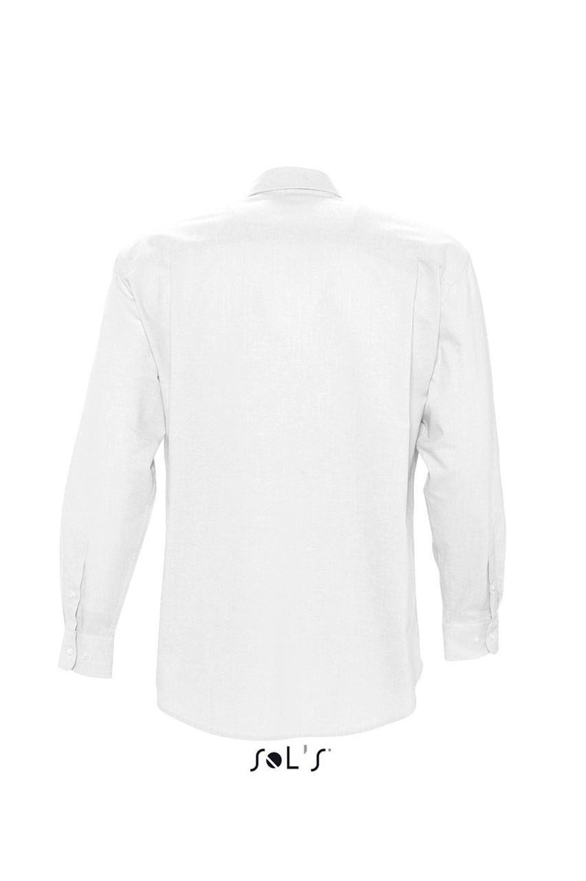 SOL'S BOSTON - LONG SLEEVE OXFORD MEN'S SHIRT - White - Additional