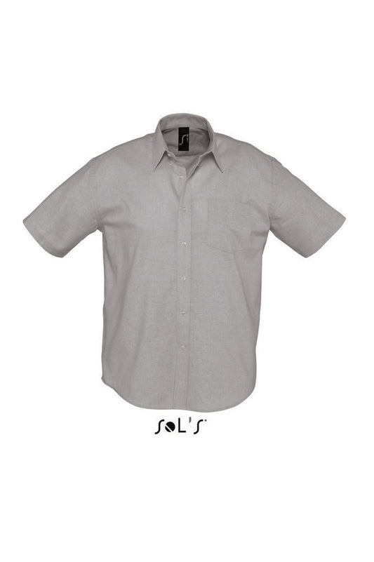 SOL'S BRISBANE - SHORT SLEEVE OXFORD MEN'S SHIRT - Silver - Main