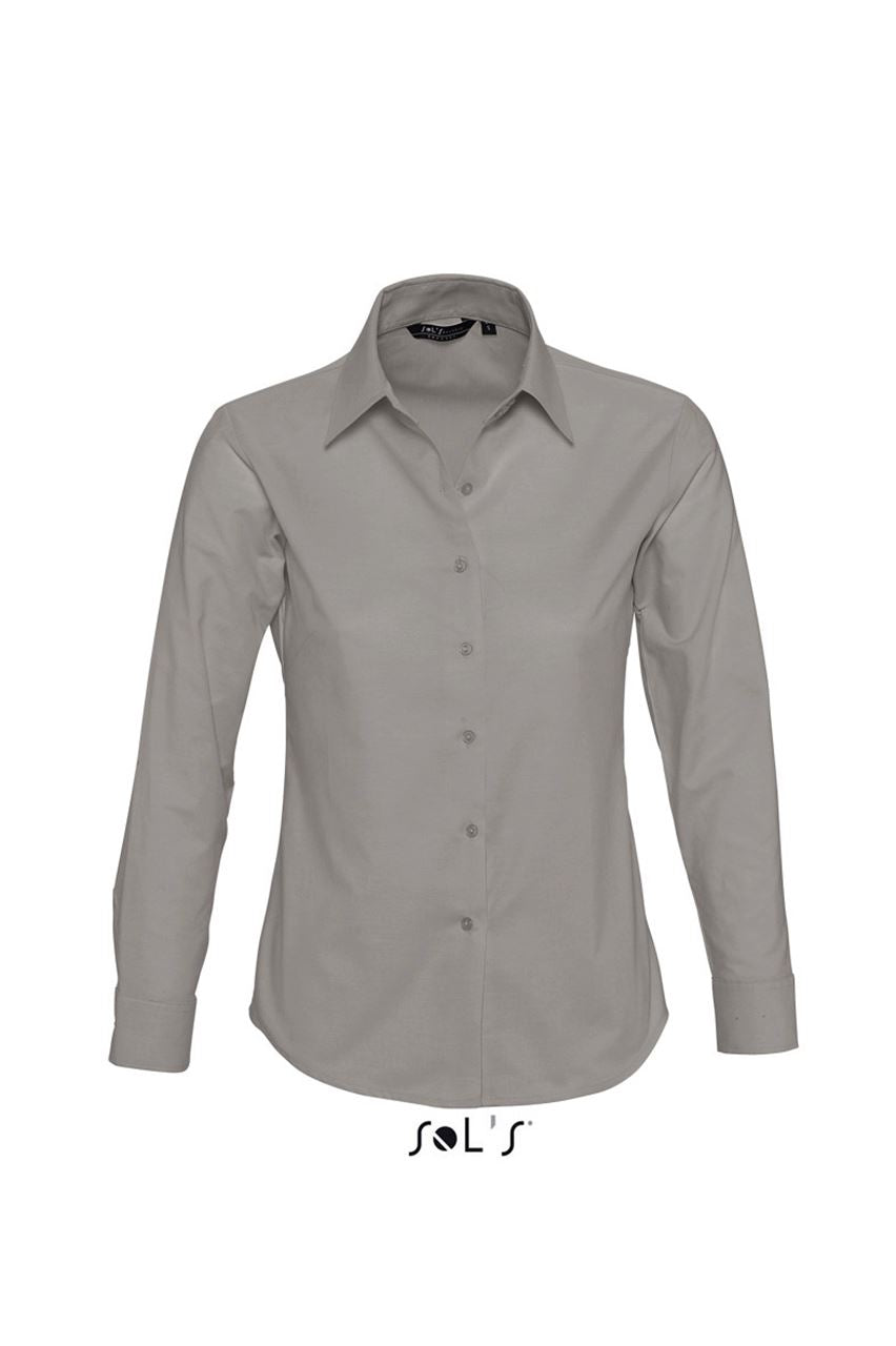 SOL'S EMBASSY - LONG SLEEVE OXFORD WOMEN'S SHIRT - Silver - Main