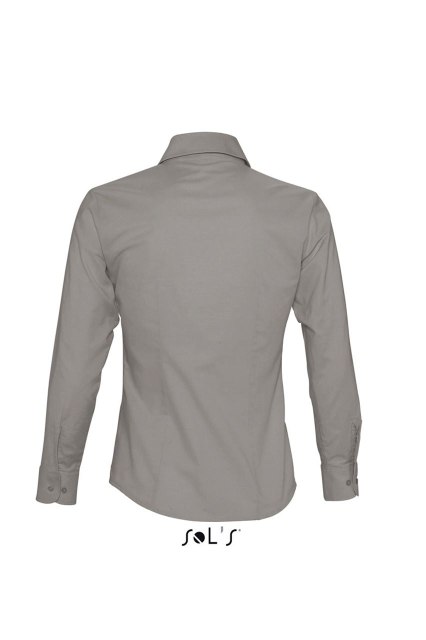 SOL'S EMBASSY - LONG SLEEVE OXFORD WOMEN'S SHIRT - Silver - Additional