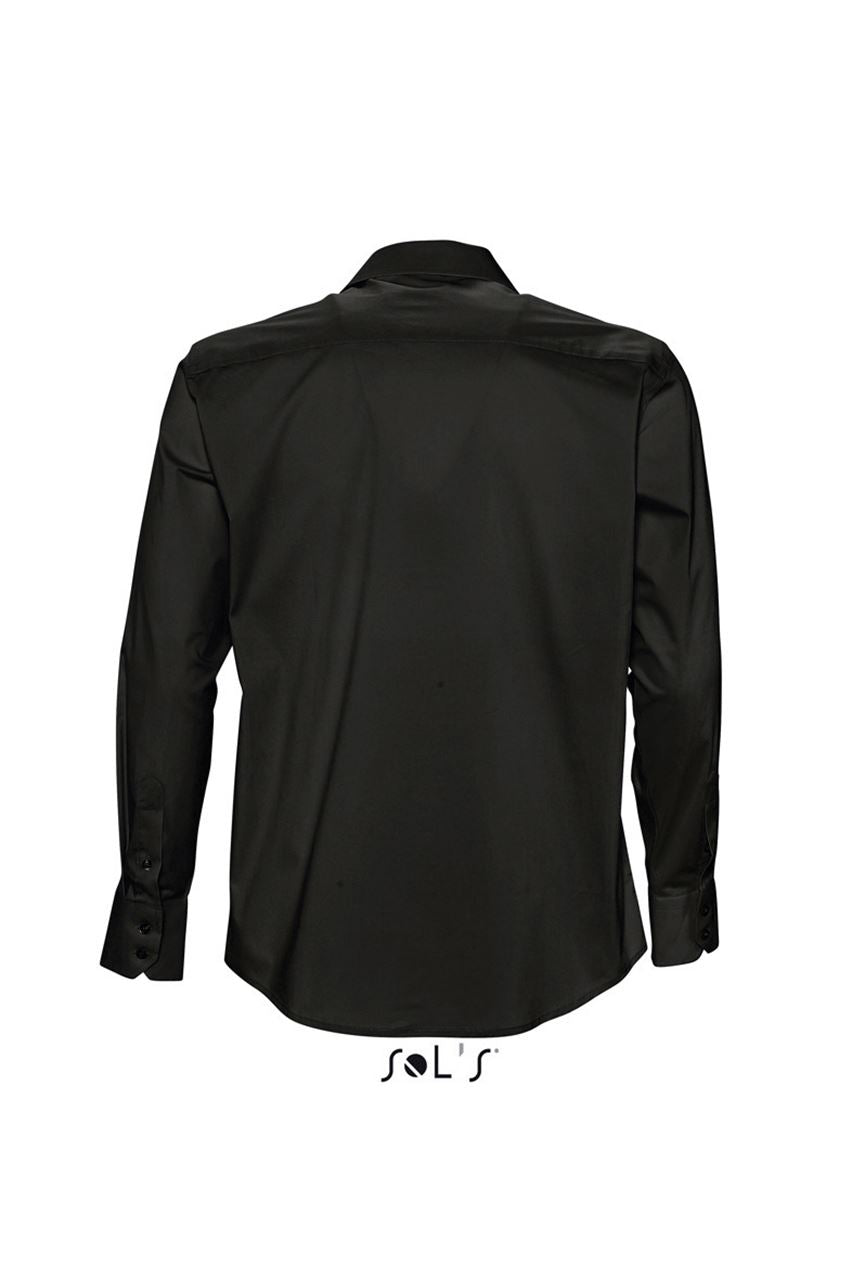 SOL'S BRIGHTON - LONG SLEEVE STRETCH MEN'S SHIRT - Black - Additional
