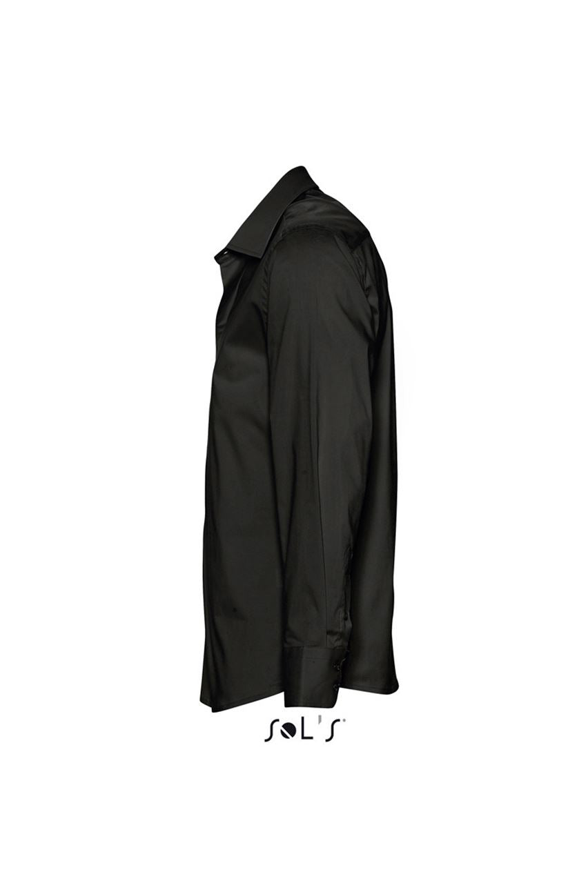 SOL'S BRIGHTON - LONG SLEEVE STRETCH MEN'S SHIRT - Black - Additional