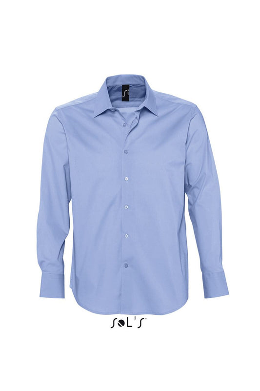 SOL'S BRIGHTON - LONG SLEEVE STRETCH MEN'S SHIRT - Bright Sky - Main