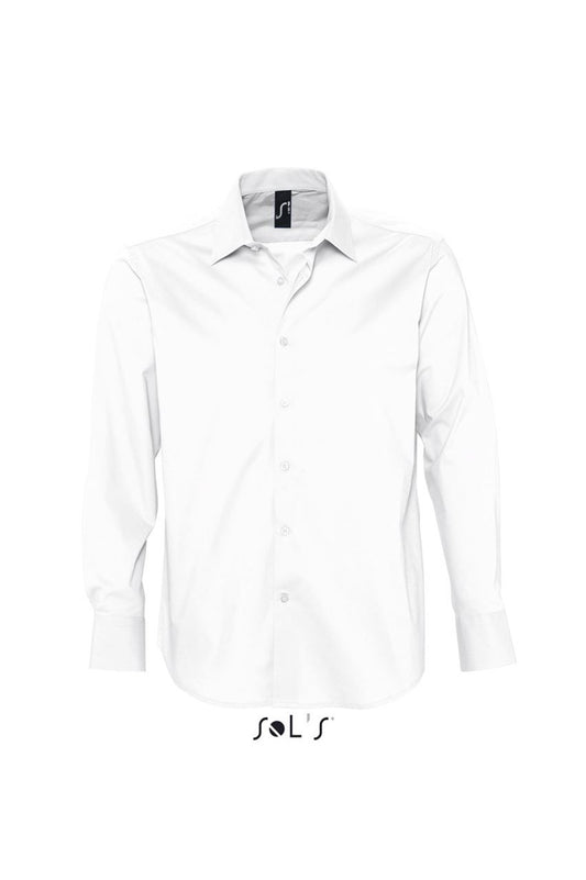 SOL'S BRIGHTON - LONG SLEEVE STRETCH MEN'S SHIRT - White - Main