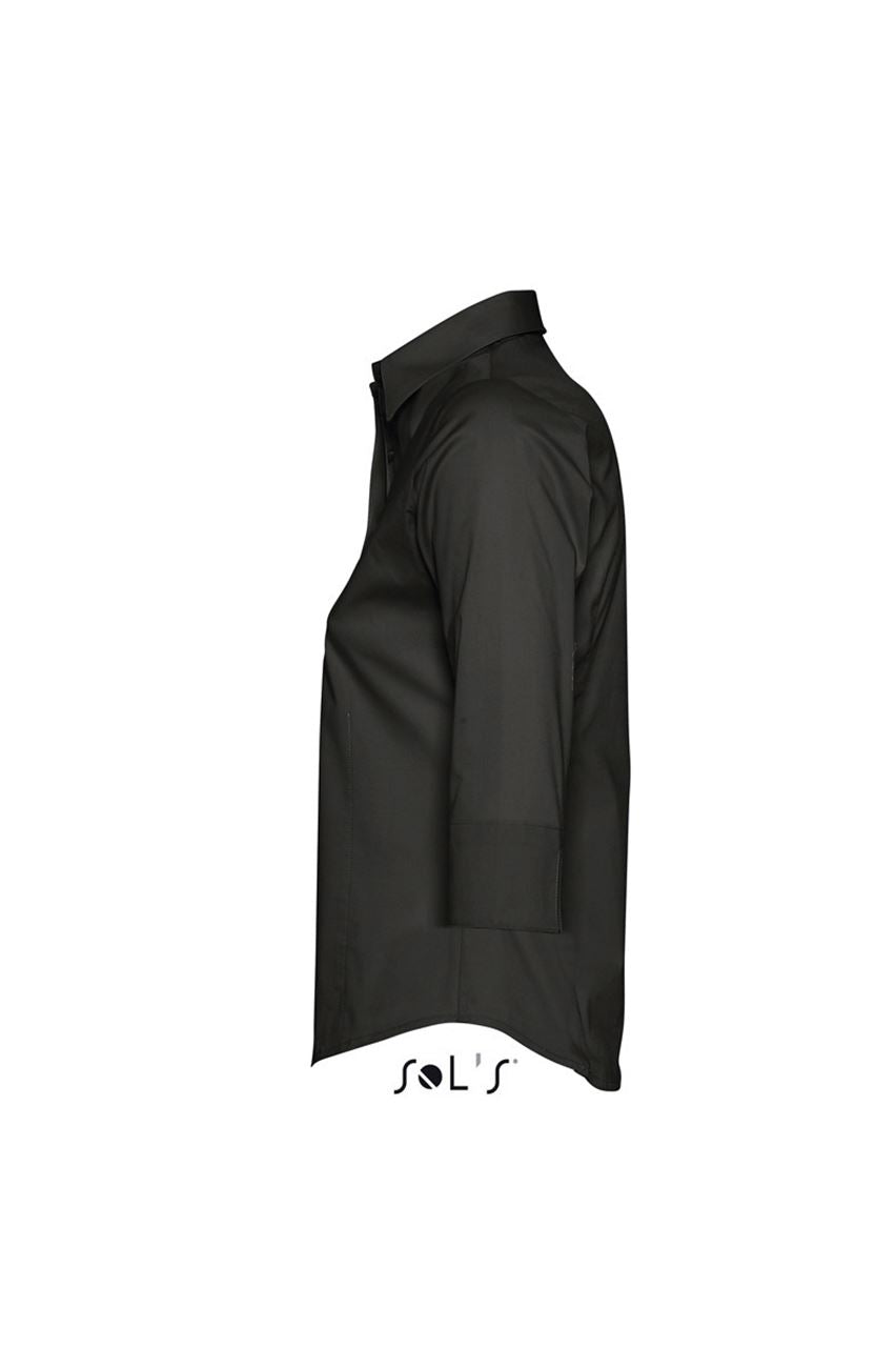 SOL'S EFFECT - 3/4 SLEEVE STRETCH WOMEN'S SHIRT - Black - Additional