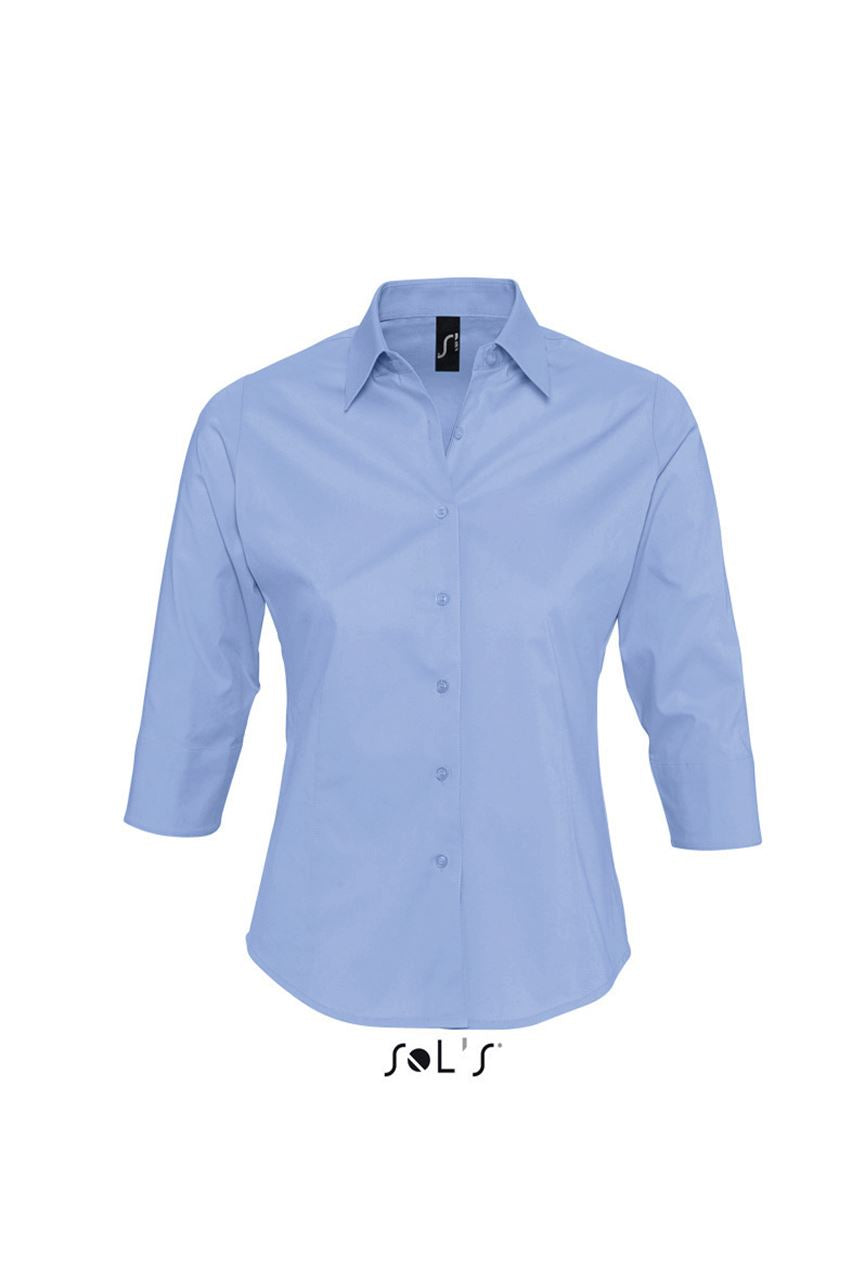SOL'S EFFECT - 3/4 SLEEVE STRETCH WOMEN'S SHIRT - Bright Sky - Main