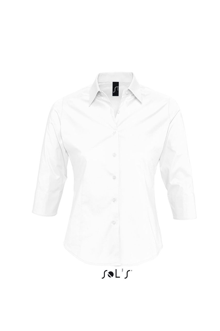 SOL'S EFFECT - 3/4 SLEEVE STRETCH WOMEN'S SHIRT - White - Main