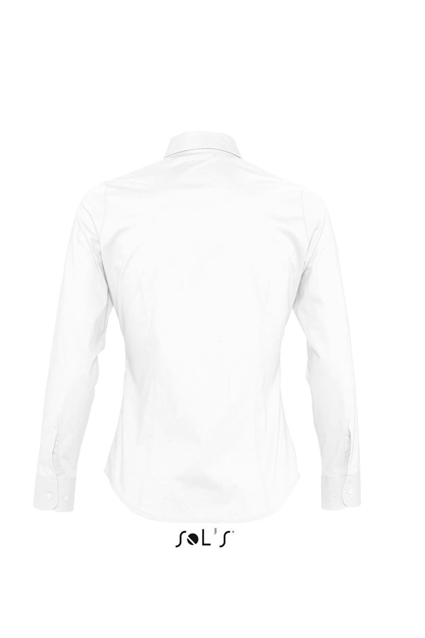 SOL'S EDEN - LONG SLEEVE STRETCH WOMEN'S SHIRT - White - Additional