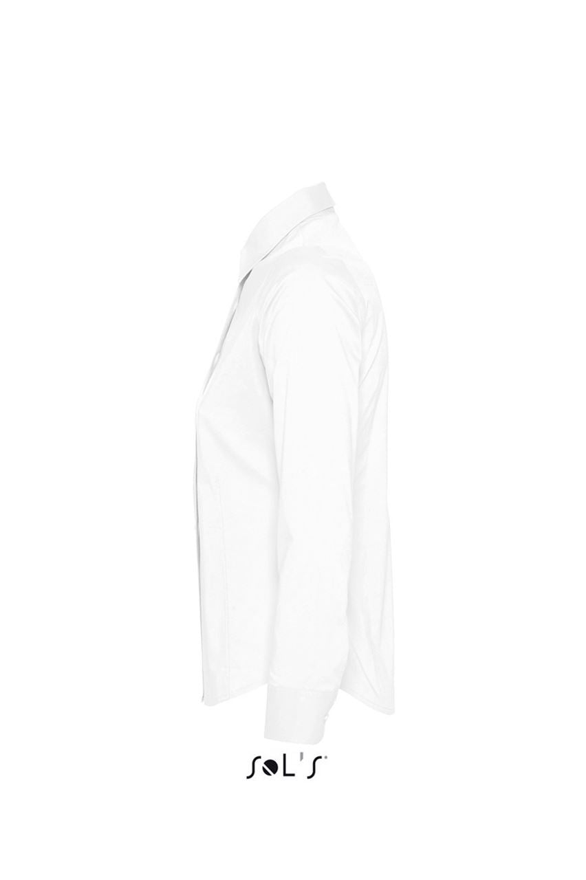 SOL'S EDEN - LONG SLEEVE STRETCH WOMEN'S SHIRT - White - Additional