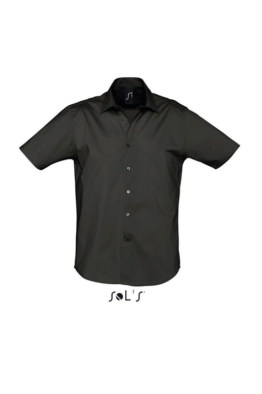 SOL'S BROADWAY - SHORT SLEEVE STRETCH MEN'S SHIRT - Black - Main