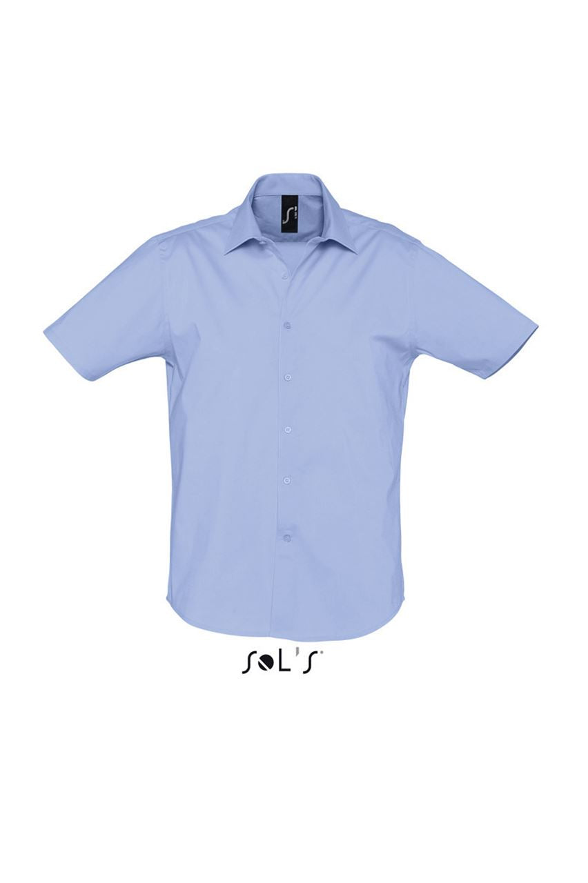 SOL'S BROADWAY - SHORT SLEEVE STRETCH MEN'S SHIRT - Bright Sky - Main