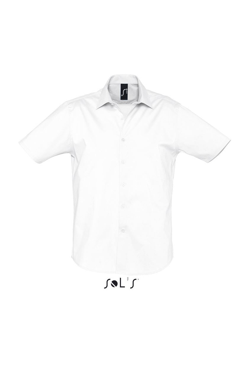 SOL'S BROADWAY - SHORT SLEEVE STRETCH MEN'S SHIRT - White - Main