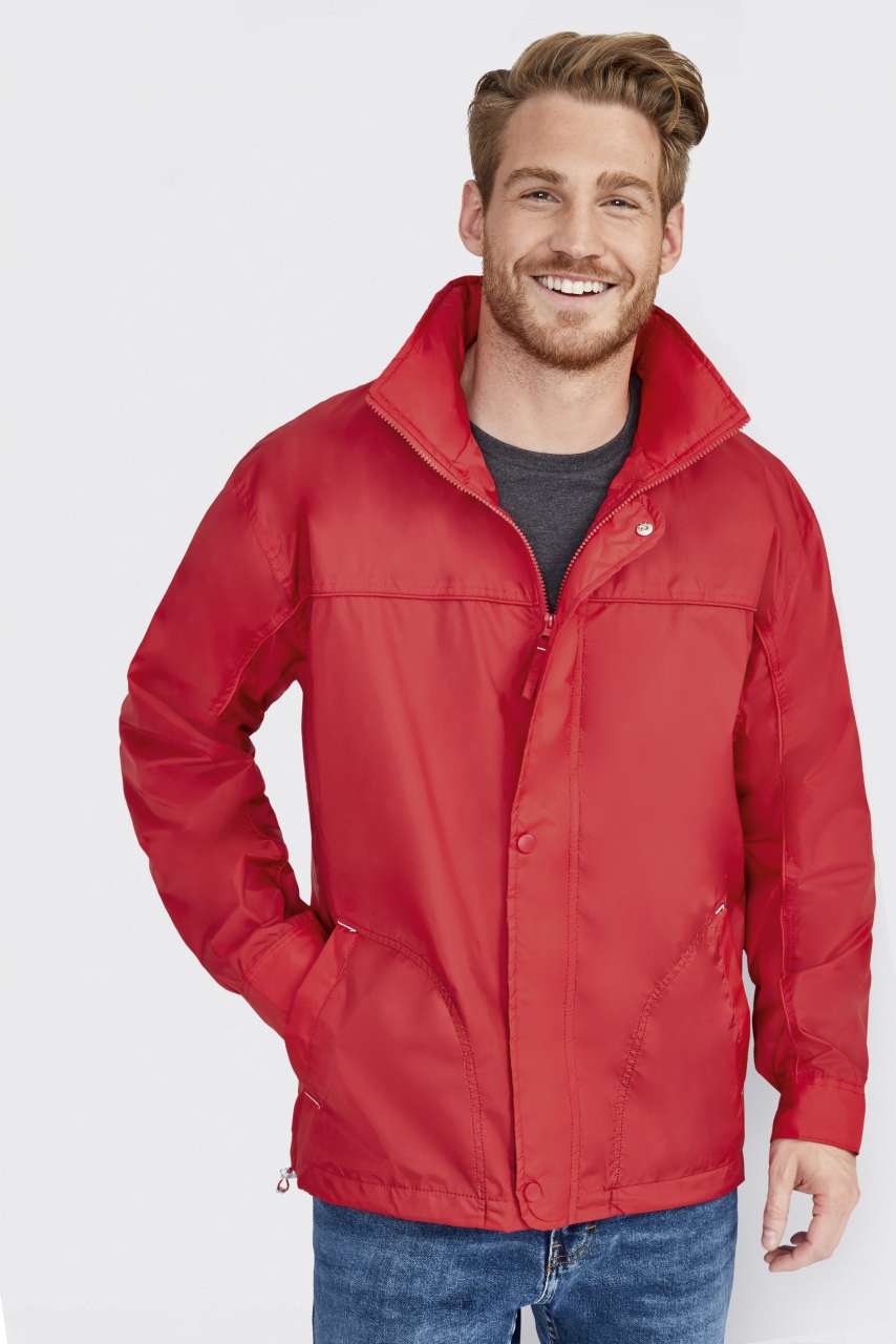 SOL'S MISTRAL - JERSEY-LINED WATER REPELLENT WINDBREAKER - Black - Model