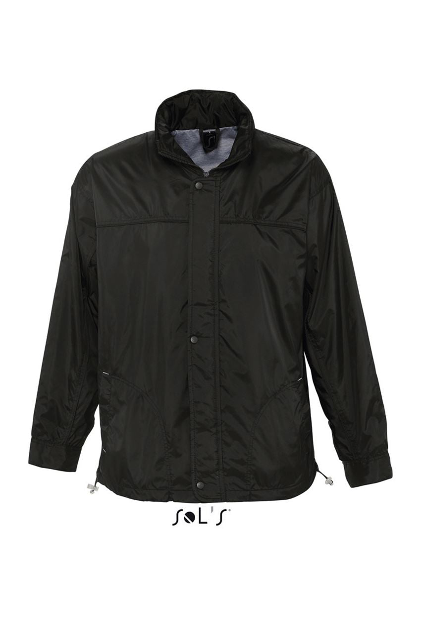 SOL'S MISTRAL - JERSEY-LINED WATER REPELLENT WINDBREAKER - Black - Main