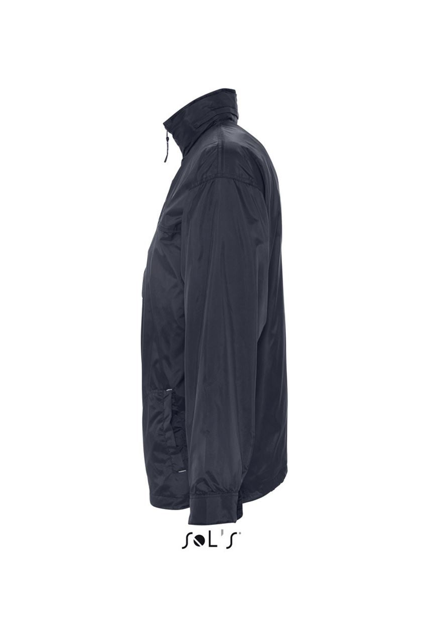 SOL'S MISTRAL - JERSEY-LINED WATER REPELLENT WINDBREAKER - Navy - Additional