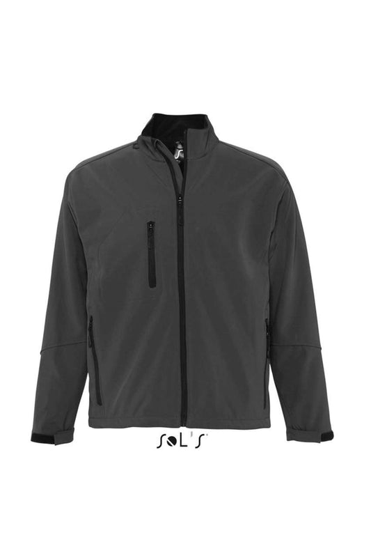 SOL'S RELAX - MEN'S SOFTSHELL ZIPPED JACKET - Charcoal Grey - Main