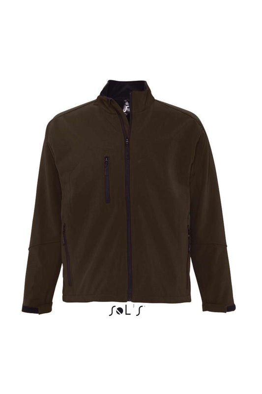 SOL'S RELAX - MEN'S SOFTSHELL ZIPPED JACKET - Dark Chocolate - Main