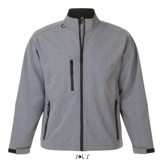 SOL'S RELAX - MEN'S SOFTSHELL ZIPPED JACKET - Grey Melange - Main