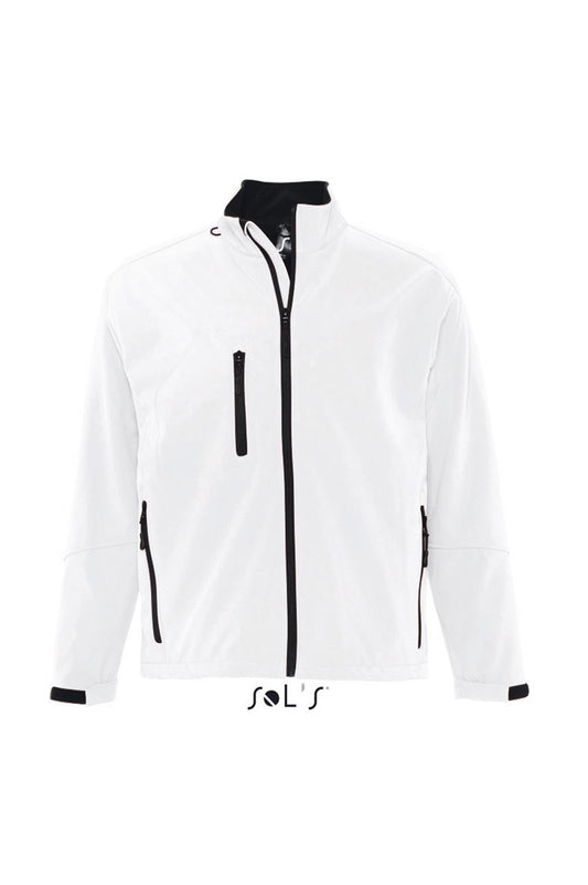 SOL'S RELAX - MEN'S SOFTSHELL ZIPPED JACKET - White - Main