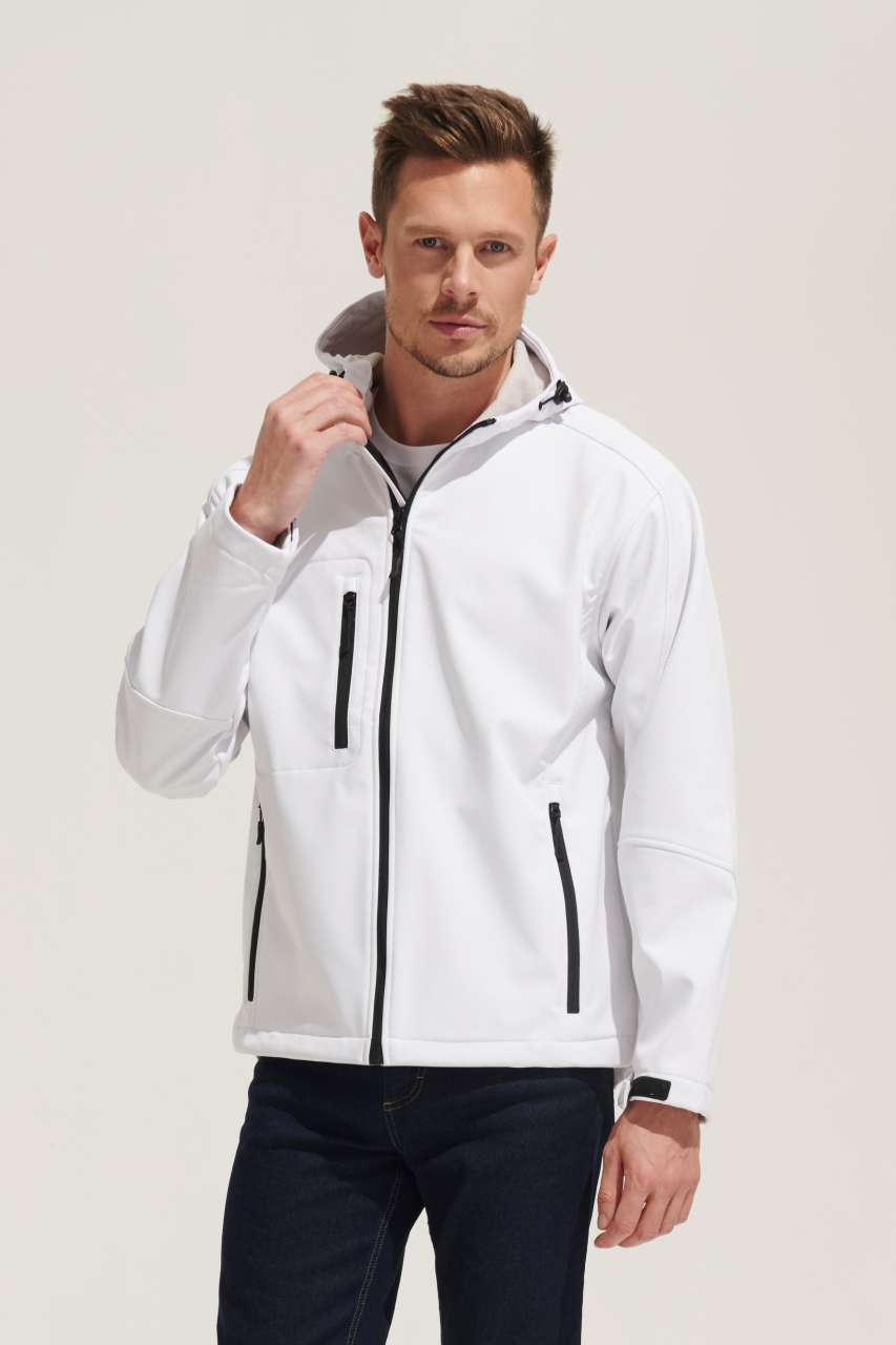 SOL'S REPLAY MEN - HOODED SOFTSHELL - Black - Model