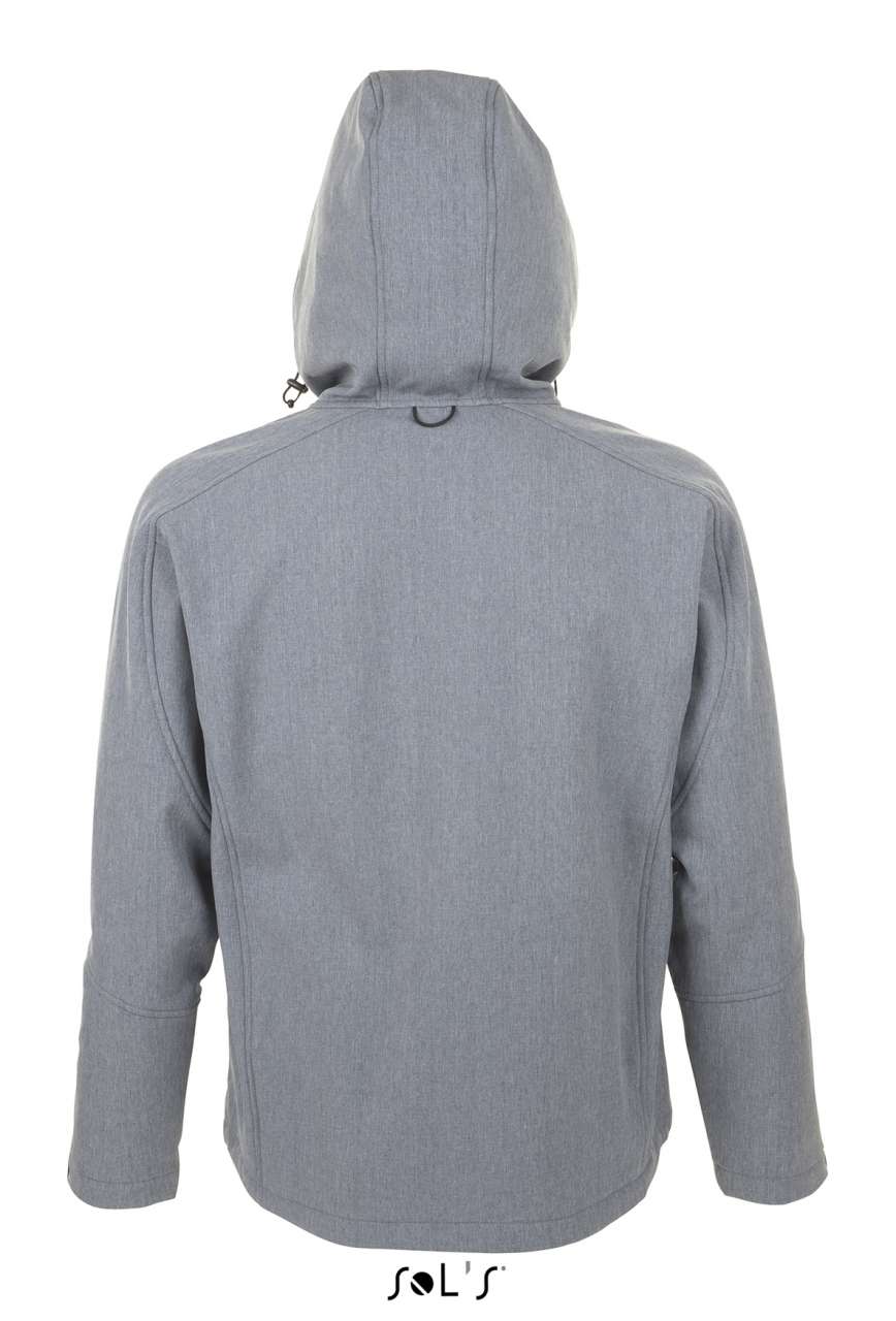SOL'S REPLAY MEN - HOODED SOFTSHELL - Grey Melange - Additional