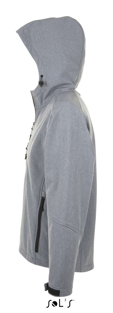 SOL'S REPLAY MEN - HOODED SOFTSHELL - Grey Melange - Additional