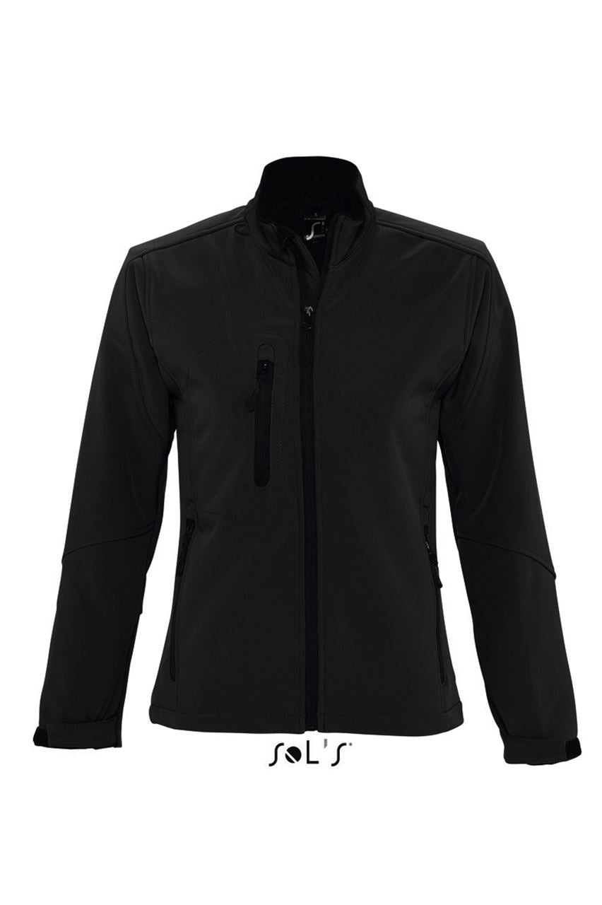 SOL'S ROXY - WOMEN'S SOFTSHELL ZIPPED JACKET - Black - Main