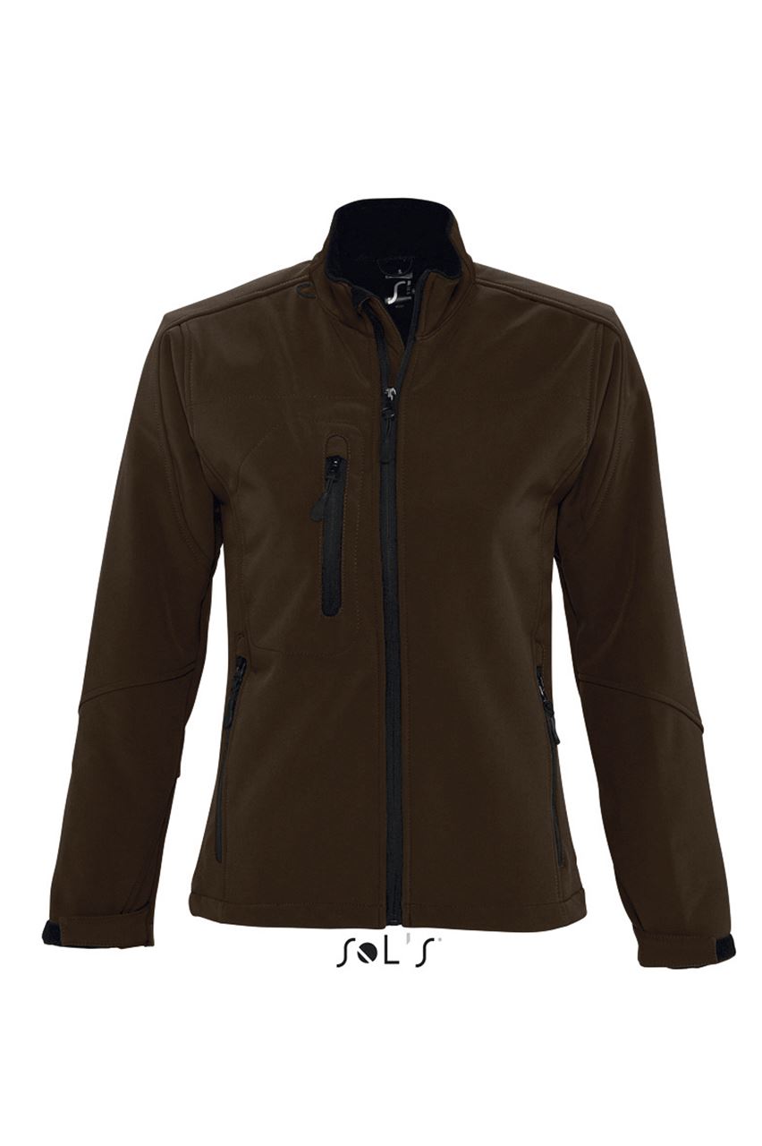 SOL'S ROXY - WOMEN'S SOFTSHELL ZIPPED JACKET - Dark Chocolate - Main