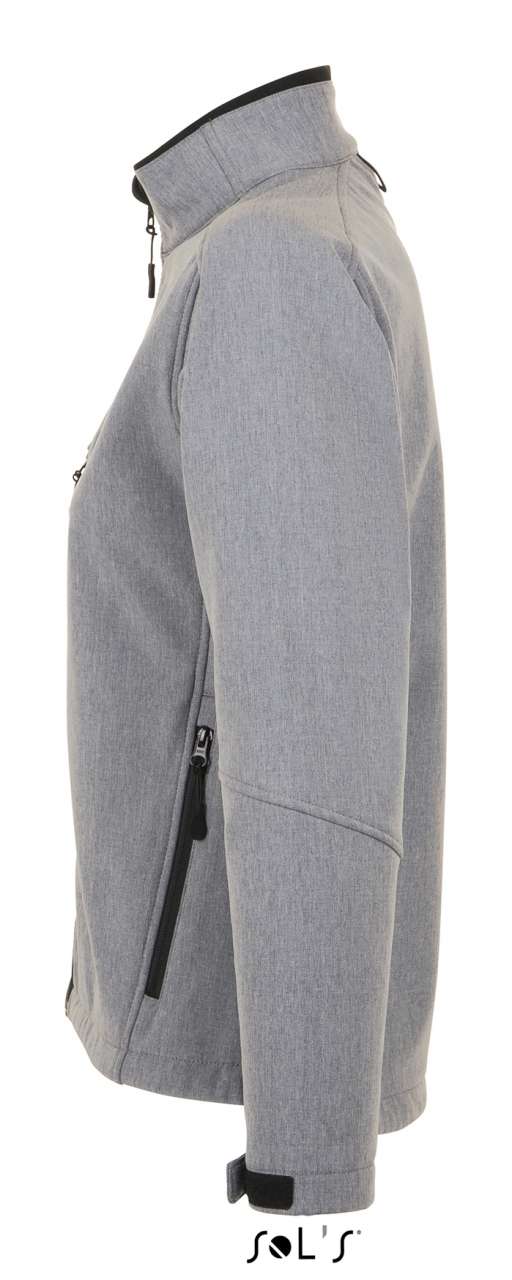 SOL'S ROXY - WOMEN'S SOFTSHELL ZIPPED JACKET - Grey Melange - Additional