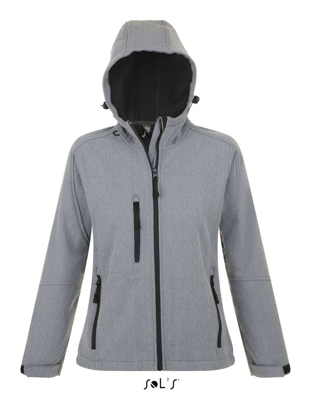 SOL'S REPLAY WOMEN - HOODED SOFTSHELL - Grey Melange - Main