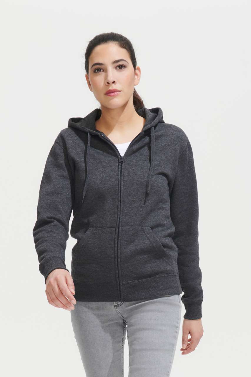 SOL'S SEVEN WOMEN - JACKET WITH LINED HOOD - Black - Model