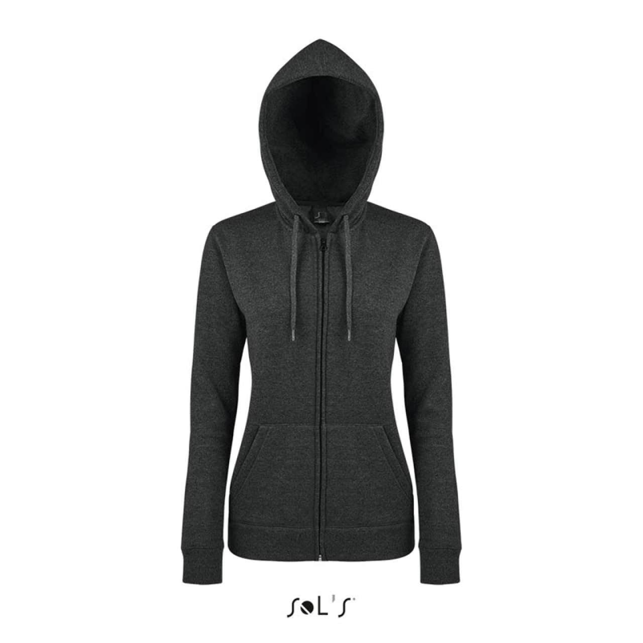 SOL'S SEVEN WOMEN - JACKET WITH LINED HOOD - Charcoal Melange - Main