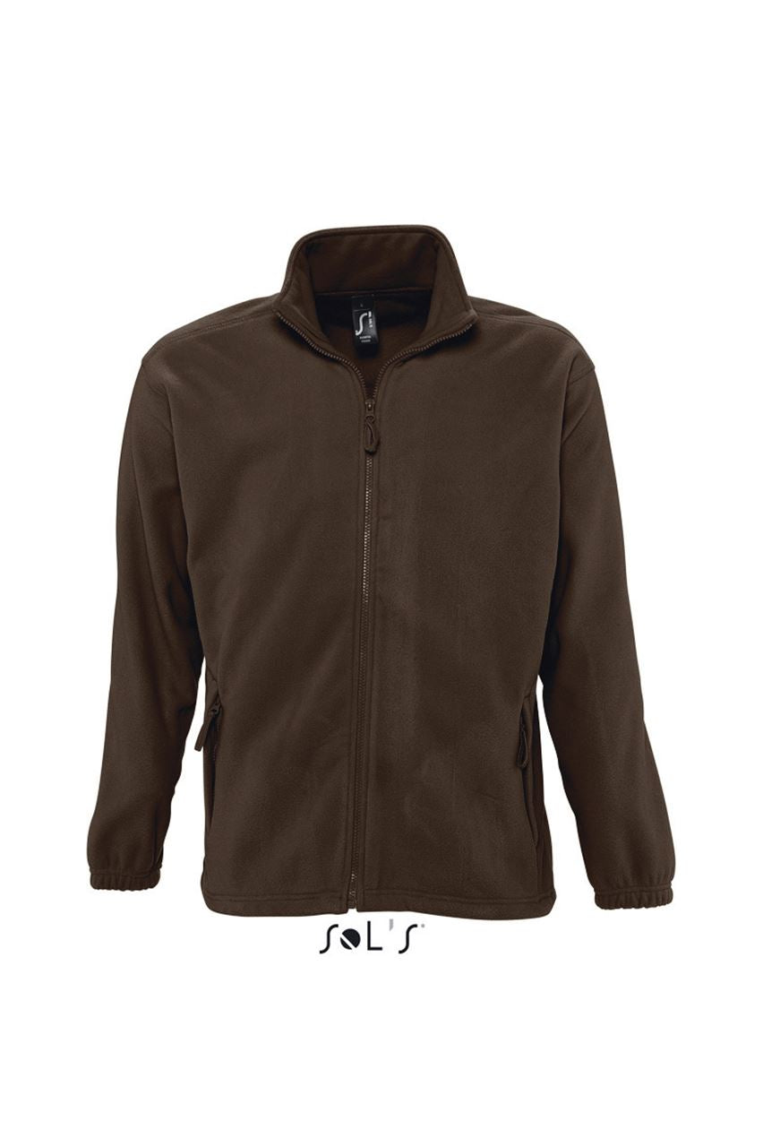 SOL'S NORTH MEN - ZIPPED FLEECE JACKET - Dark Chocolate - Main
