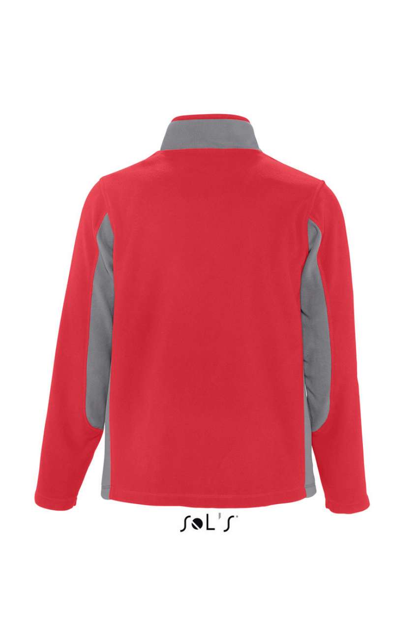 SOL'S NORDIC - MEN’S TWO-COLOUR ZIPPED FLEECE JACKET - Red - Additional