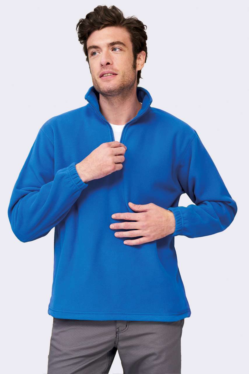 SOL'S NESS - FLEECE 1/4 ZIP SWEATSHIRT - Black - Model