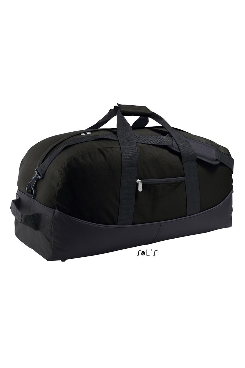 SOL'S STADIUM 65 - TWO COLOUR 600D POLYESTER TRAVEL/SPORTS BAG - Black - Main