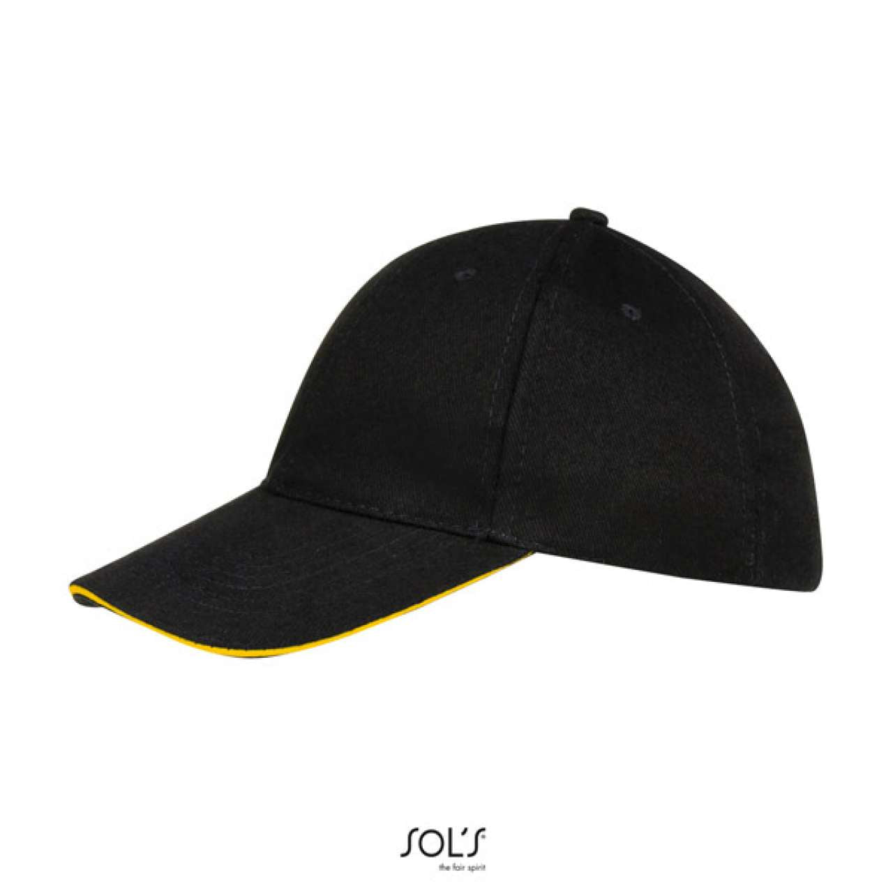 SOL'S BUFFALO - SIX PANEL CAP - Black/Gold - Additional