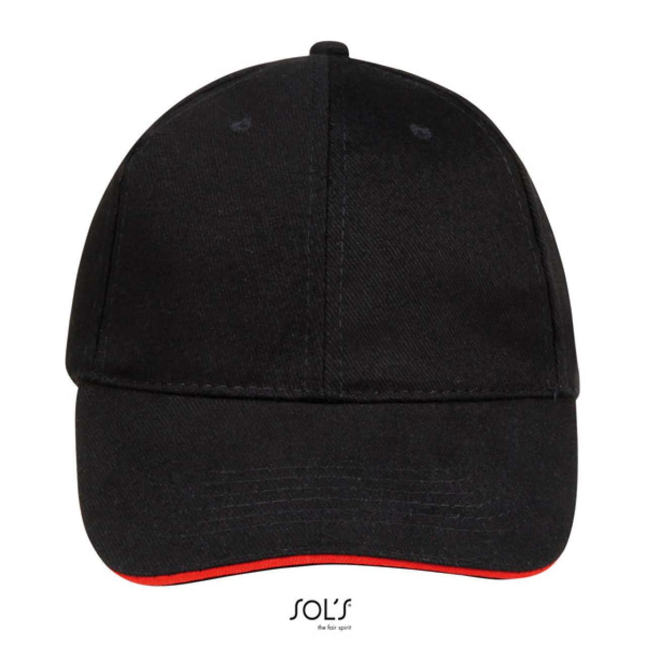SOL'S BUFFALO - SIX PANEL CAP - Black/Red - Additional