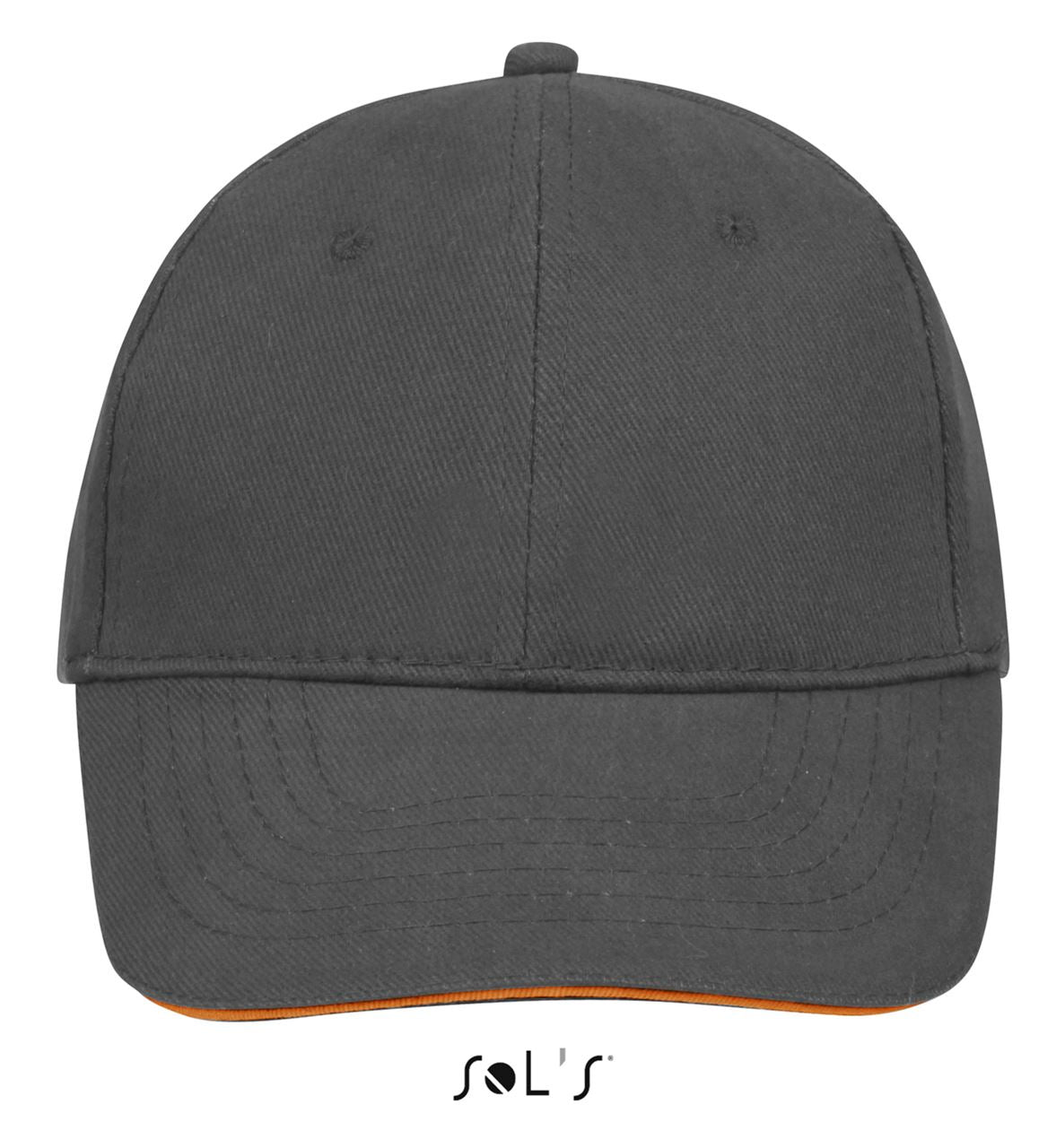 SOL'S BUFFALO - SIX PANEL CAP - Dark Grey/Orange - Main