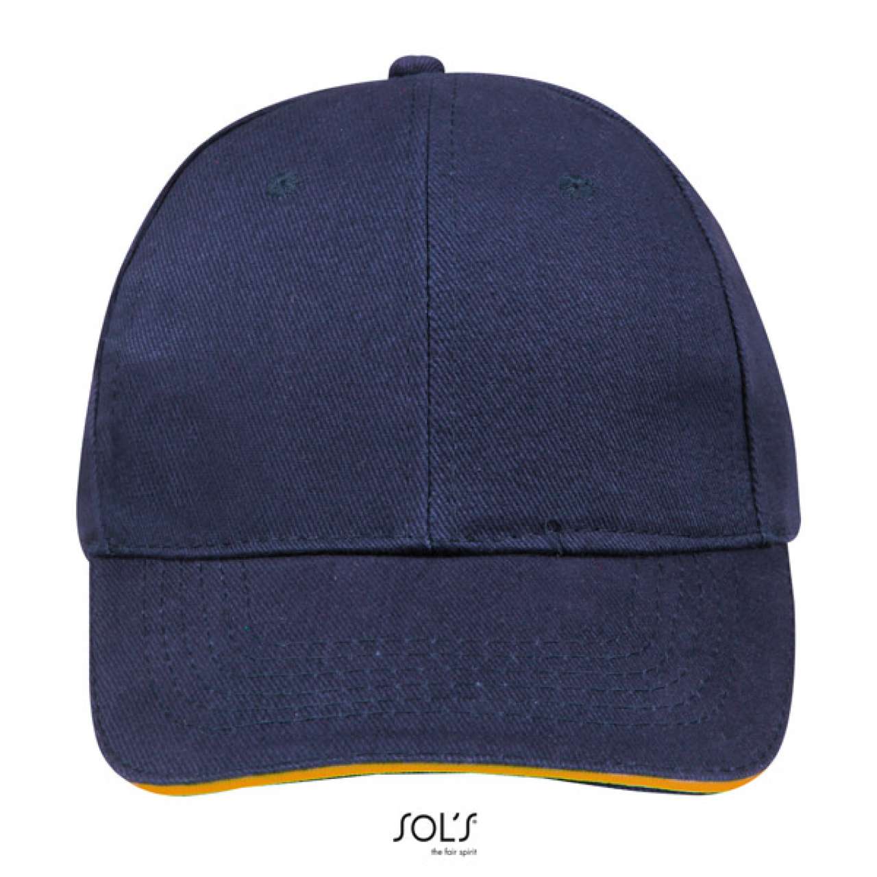 SOL'S BUFFALO - SIX PANEL CAP - French Navy/Neon Orange - Main