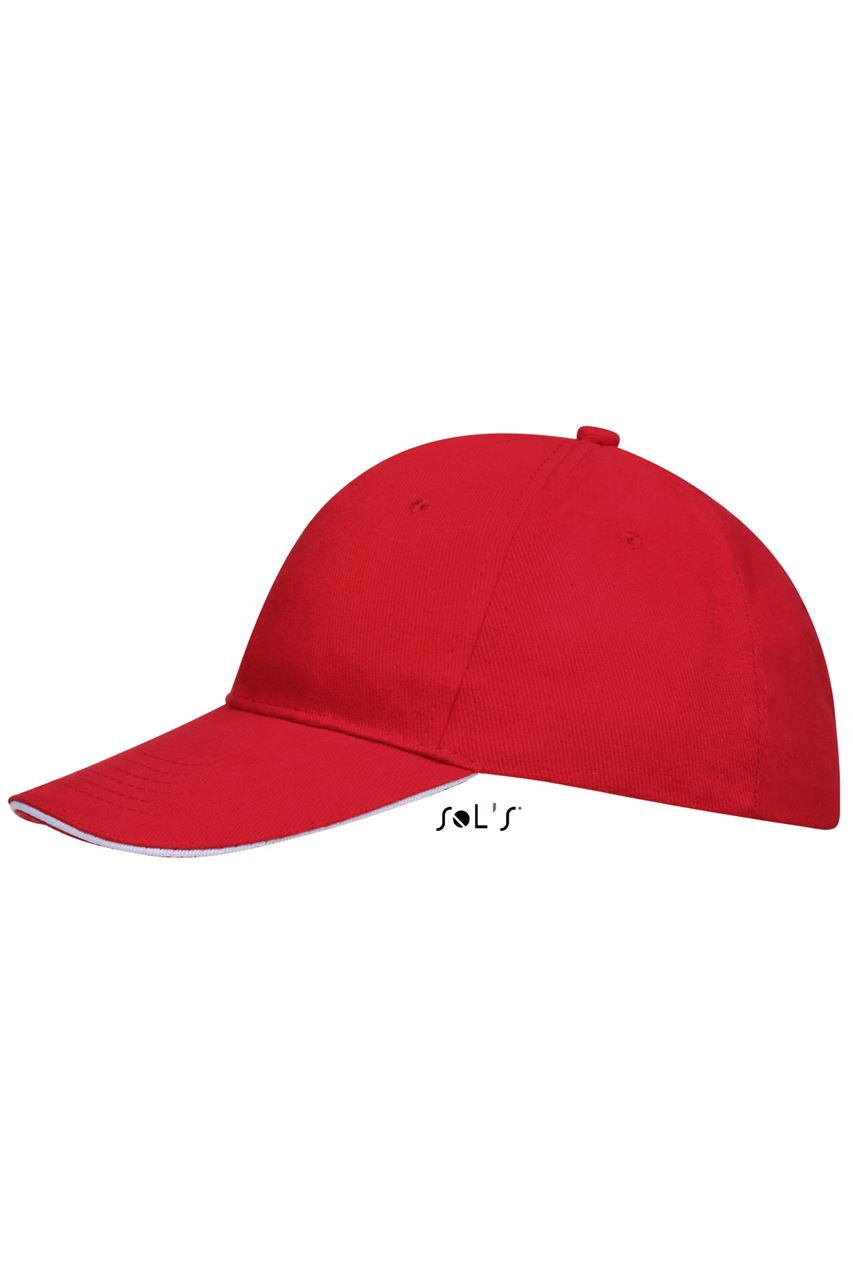 SOL'S BUFFALO - SIX PANEL CAP - Red/White - Additional