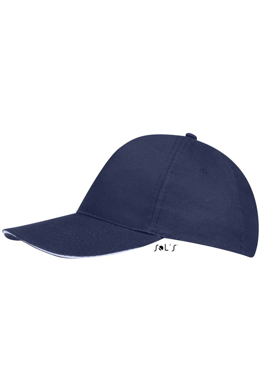 SOL'S SUNNY - FIVE PANEL CAP - French Navy/White - Additional