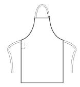 CHILDREN’S BIB APRON - Dark Grey size chart