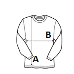 ‘CUISINE' LONG SLEEVE CHEF’S JACKET - White size chart
