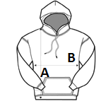 LUSAKA SUSTAINABLE HOODIE - Ink Blue size chart